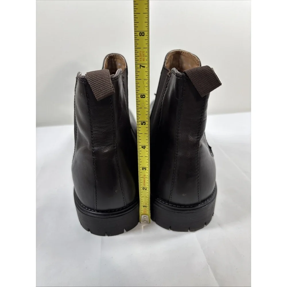 Vince Camuto Men 13 Zavara Lug Chelsea Boots Brown Leather Luxury Classic Office